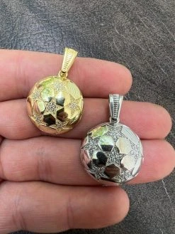 Front Page -Harlem Bling Shop harlembling real 925 silver 14k gold plated soccer ball futbol pendant necklace charm iced 48082.1664302660