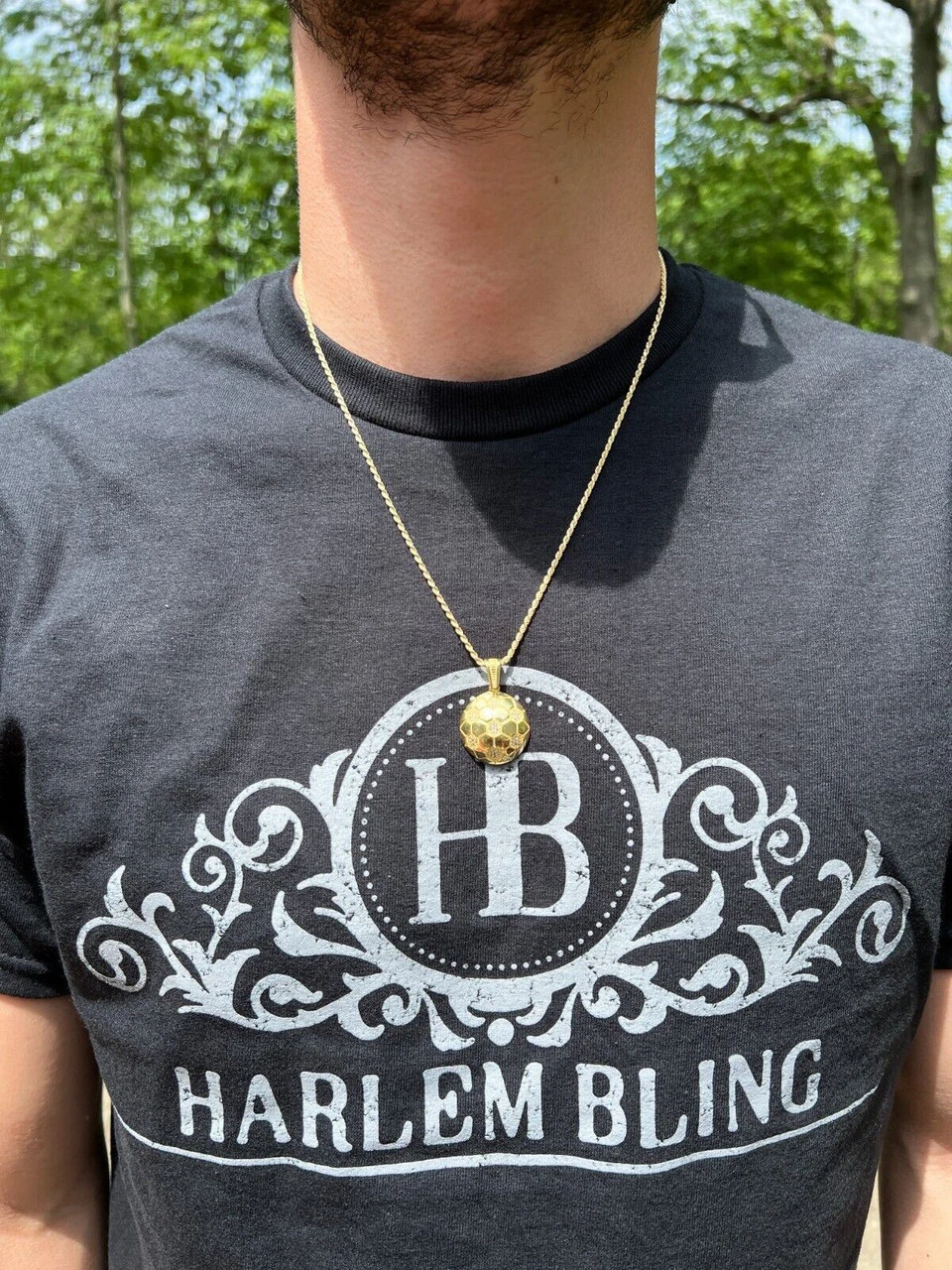 Real 925 Silver / 14k Gold Plated Soccer Ball Futbol Pendant Necklace Charm Iced 10 Real 925 Silver / 14k Gold Plated Soccer Ball Futbol Pendant Necklace Charm Iced - Image 8