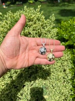 Real 925 Silver / 14k Gold Plated Soccer Ball Futbol Star Pendant Necklace Iced 23 Real 925 Silver / 14k Gold Plated Soccer Ball Futbol Star Pendant Necklace Iced -Harlem Bling Shop harlembling real 925 silver 14k gold plated soccer ball futbol star pendant necklace iced 46616.1664300690