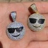 Real 925 Silver Hip Hop Cool Pendant Necklace Iced Smiley W. Sunglasses Emoji 2 Real 925 Silver Hip Hop Cool Pendant Necklace Iced Smiley W. Sunglasses Emoji -Harlem Bling Shop harlembling real 925 silver hip hop cool pendant necklace iced smiley w sunglasses emoji 12170.1664383338