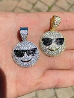 Real 925 Silver Hip Hop Cool Pendant Necklace Iced Smiley W. Sunglasses Emoji 16 Real 925 Silver Hip Hop Cool Pendant Necklace Iced Smiley W. Sunglasses Emoji -Harlem Bling Shop harlembling real 925 silver hip hop cool pendant necklace iced smiley w sunglasses emoji 98228.1664394208
