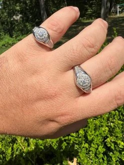 Real 925 Silver Iced 0.6ct VVS Moissanite Jewelry Pinky Ring Pass Diamond Test 15 Real 925 Silver Iced 0.6ct VVS Moissanite Jewelry Pinky Ring Pass Diamond Test -Harlem Bling Shop harlembling real 925 silver iced 0.6ct vvs moissanite jewelry pinky ring pass diamond test 86162.1664301751