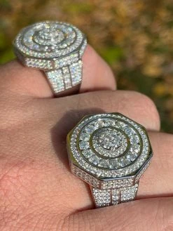 Real 925 Silver Iced Hip Hop 3.6ct Men's MOISSANITE RING Pass Diamond Test Pinky -Harlem Bling Shop harlembling real 925 silver iced hip hop 3.6ct mens moissanite ring pass diamond test pinky 47718.1664359584