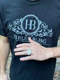 Real 925 Silver Iced Hip Hop 3.6ct Men's MOISSANITE RING Pass Diamond Test Pinky -Harlem Bling Shop harlembling real 925 silver iced hip hop 3.6ct mens moissanite ring pass diamond test pinky 87073.1664358738