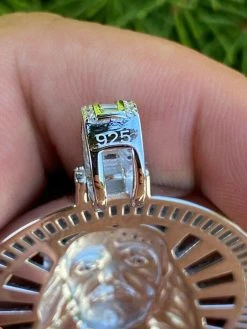 Real 925 Silver - Jesus Piece Necklace Pendant Iced Large Baguette Medallion 25 Real 925 Silver - Jesus Piece Necklace Pendant Iced Large Baguette Medallion -Harlem Bling Shop harlembling real 925 silver jesus piece necklace pendant iced large baguette medallion 13638.1664371349