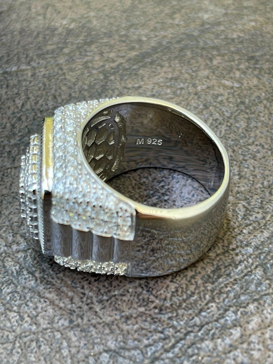 Real 925 Silver Men's Hip Hop Big Iced 3.1ct Moissanite Ring Pass Diamond Tester 10 Real 925 Silver Men's Hip Hop Big Iced 3.1ct Moissanite Ring Pass Diamond Tester - Image 8