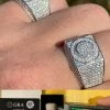 Real 925 Silver Mens Hip Hop Iced MOISSANITE Ring - Passes Diamond Tester W. GRA 1 Real 925 Silver Mens Hip Hop Iced MOISSANITE Ring - Passes Diamond Tester W. GRA -Harlem Bling Shop harlembling real 925 silver mens hip hop iced moissanite ring passes diamond tester w gra 56501.1664359787