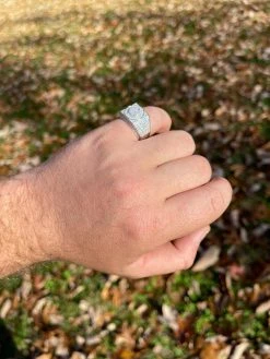 Real 925 Silver Mens Hip Hop Iced MOISSANITE Ring - Passes Diamond Tester W. GRA 16 Real 925 Silver Mens Hip Hop Iced MOISSANITE Ring - Passes Diamond Tester W. GRA -Harlem Bling Shop harlembling real 925 silver mens hip hop iced moissanite ring passes diamond tester w gra 60940.1664355236
