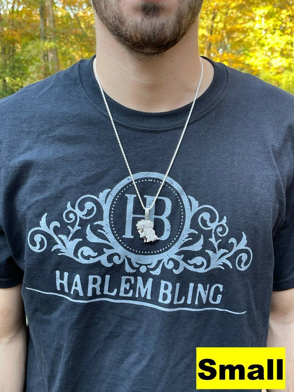 Real 925 Silver Mens Iced Hip Hop Jesus Pendant Iced Baguette Diamond Necklace 7 Real 925 Silver Mens Iced Hip Hop Jesus Pendant Iced Baguette Diamond Necklace - Image 5