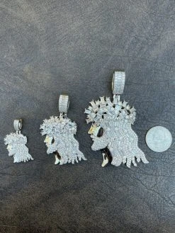 Real 925 Silver Mens Iced Hip Hop Jesus Pendant Iced Baguette Diamond Necklace 15 Real 925 Silver Mens Iced Hip Hop Jesus Pendant Iced Baguette Diamond Necklace -Harlem Bling Shop harlembling real 925 silver mens iced hip hop jesus pendant iced baguette diamond necklace 23643.1664359627