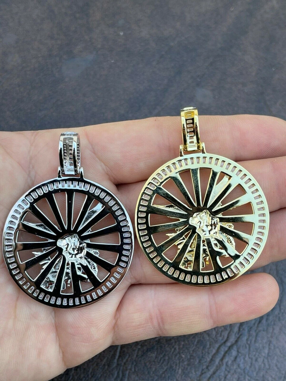 Real 925 Silver St Michael Archangel Necklace Pendant Iced Baguette Medallion 8 Real 925 Silver St Michael Archangel Necklace Pendant Iced Baguette Medallion - Image 6