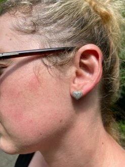 Real 925 Sterling Silver 14k Gold Finish Heart Shape Earrings Studs MOISSANITE 21 Real 925 Sterling Silver 14k Gold Finish Heart Shape Earrings Studs MOISSANITE -Harlem Bling Shop harlembling real 925 sterling silver 14k gold finish heart shape earrings studs moissanite 85421.1664375977