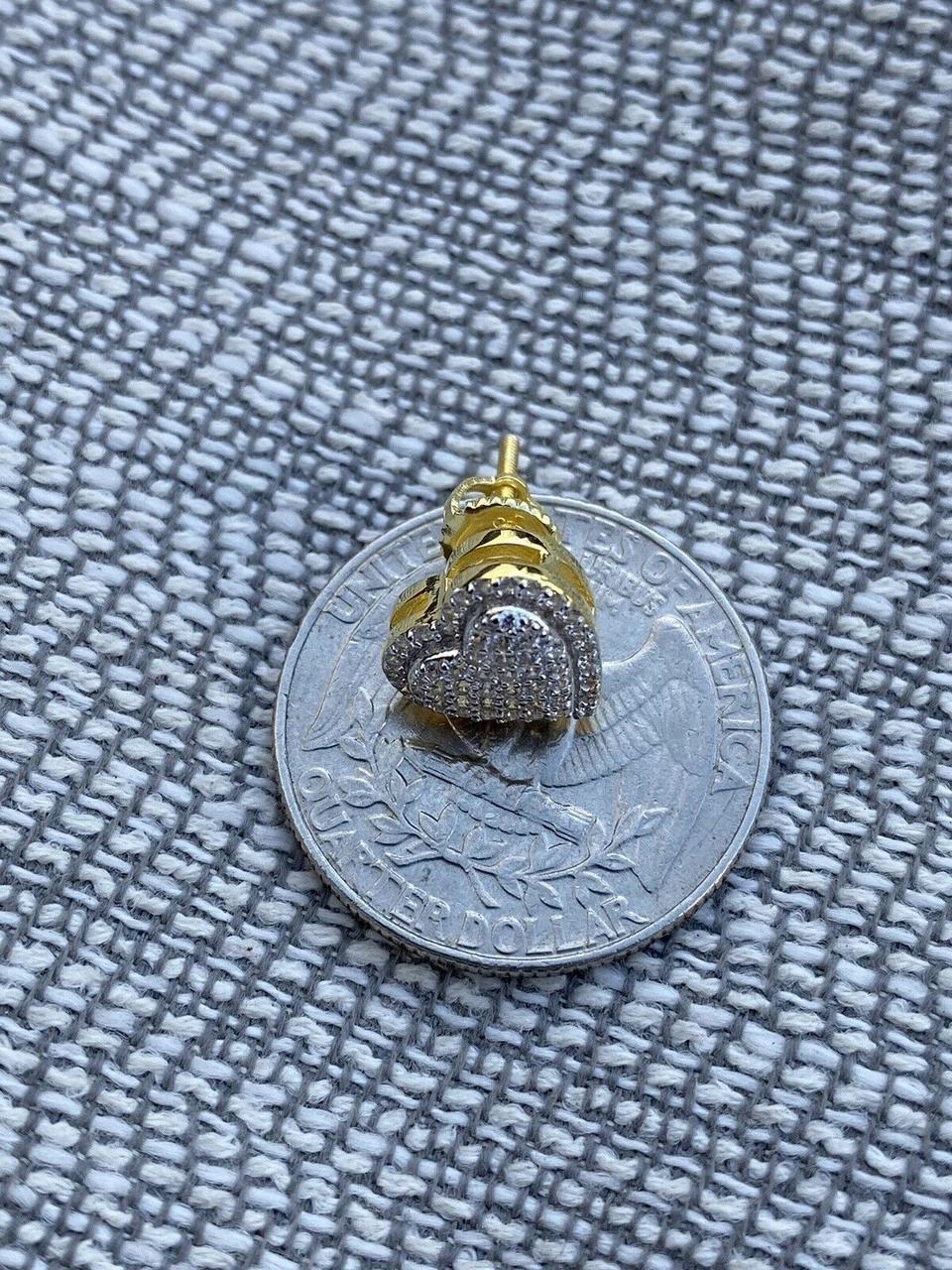 Real 925 Sterling Silver 14k Gold Finish Heart Shape Earrings Studs MOISSANITE 8 Real 925 Sterling Silver 14k Gold Finish Heart Shape Earrings Studs MOISSANITE - Image 6