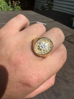 Real 925 Sterling Silver 14k Gold Plated Iced CZ Ring HipHop French Fleur De Lis 22 Real 925 Sterling Silver 14k Gold Plated Iced CZ Ring HipHop French Fleur De Lis -Harlem Bling Shop harlembling real 925 sterling silver 14k gold plated iced cz ring hiphop french fleur de lis 55508.1664300551