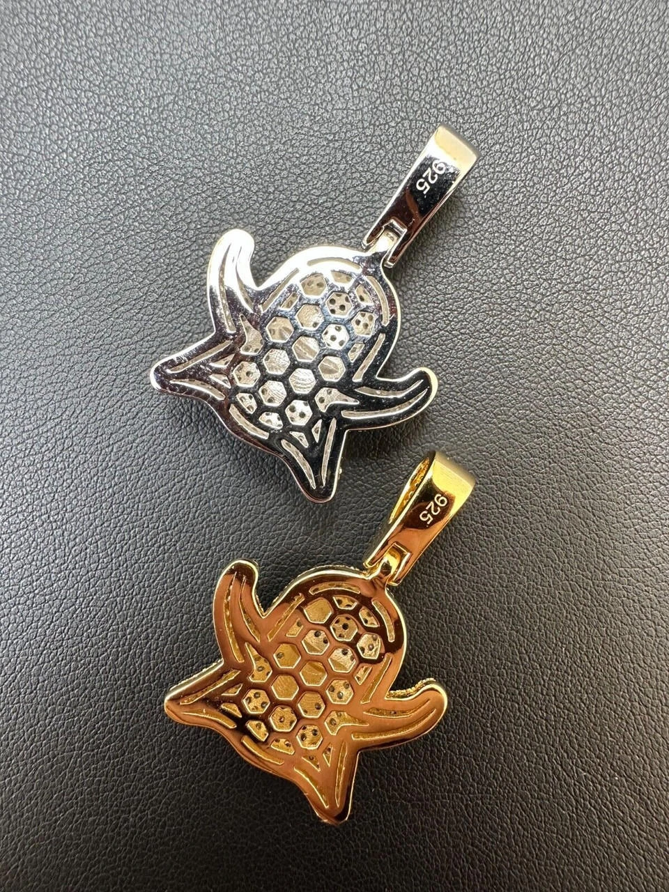 Real 925 Sterling Silver Gold Plated Snapchat Laughing Ghost Piece Pendant CZ 7 Real 925 Sterling Silver Gold Plated Snapchat Laughing Ghost Piece Pendant CZ - Image 5