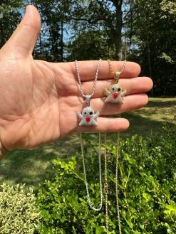 Real 925 Sterling Silver Gold Plated Snapchat Laughing Ghost Piece Pendant CZ 38 Real 925 Sterling Silver Gold Plated Snapchat Laughing Ghost Piece Pendant CZ -Harlem Bling Shop harlembling real 925 sterling silver gold plated snapchat laughing ghost piece pendant cz 30075.1691108902