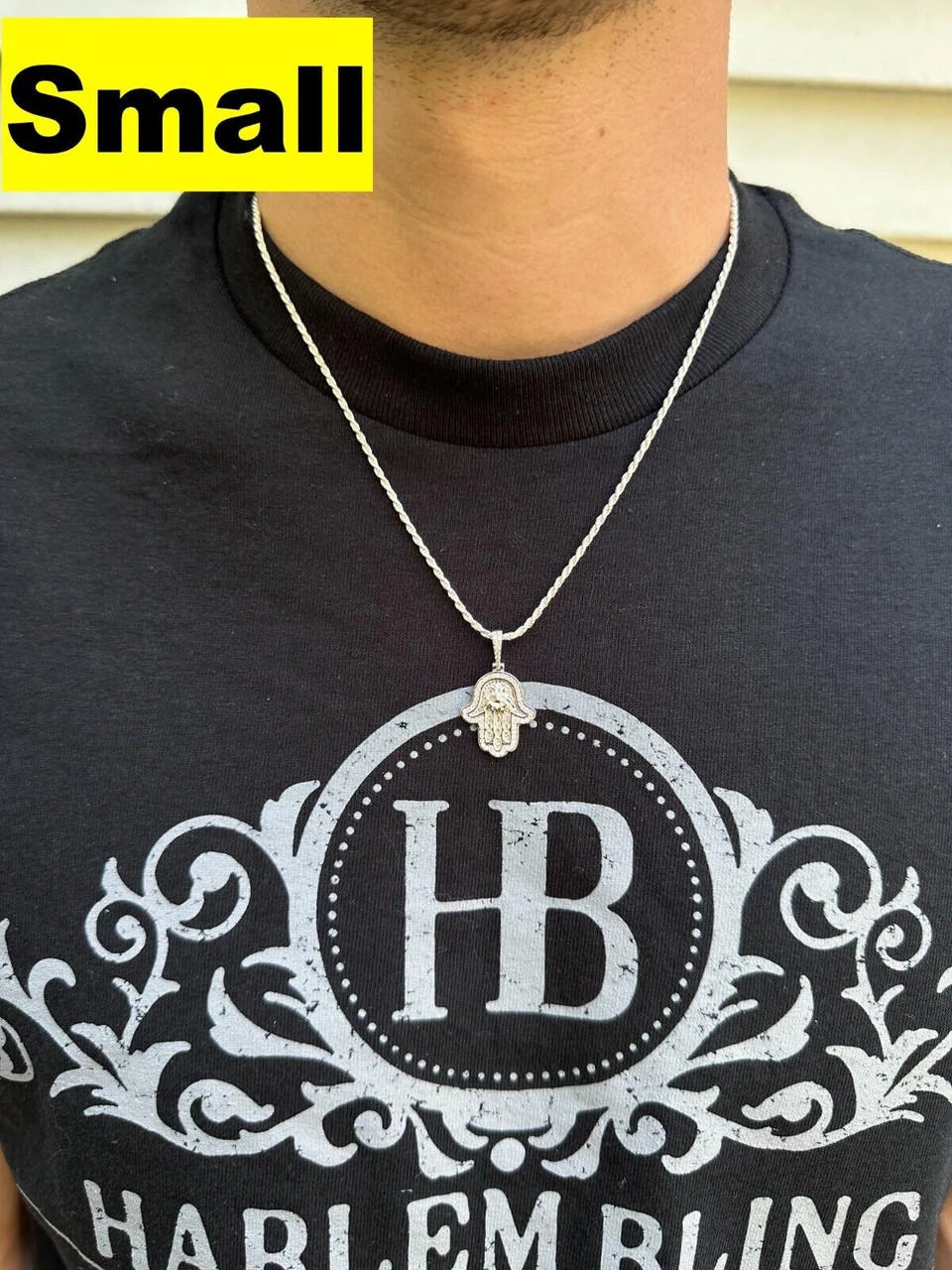 Real 925 Sterling Silver Hamsa Evil Eye Hand Iced MOISSANITE Pendant - 3 Sizes 16 Real 925 Sterling Silver Hamsa Evil Eye Hand Iced MOISSANITE Pendant - 3 Sizes - Image 14