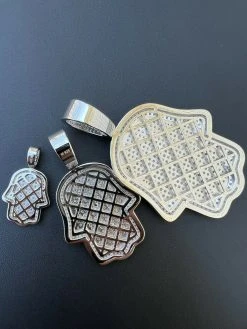 Real 925 Sterling Silver Hand Of God Hamsa Iced Hip Hop Diamond Pendant Necklace 21 Real 925 Sterling Silver Hand Of God Hamsa Iced Hip Hop Diamond Pendant Necklace -Harlem Bling Shop harlembling real 925 sterling silver hand of god hamsa iced hip hop diamond pendant necklace 54001.1664362096