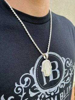 Real 925 Sterling Silver Hand Of God Hamsa Iced Hip Hop Diamond Pendant Necklace 18 Real 925 Sterling Silver Hand Of God Hamsa Iced Hip Hop Diamond Pendant Necklace -Harlem Bling Shop harlembling real 925 sterling silver hand of god hamsa iced hip hop diamond pendant necklace 68227.1664355279