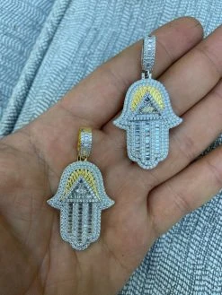 Real 925 Sterling Silver Hip Hop Hamsa Hand Masonic Pyramid Pendant Iced Diamond 16 Real 925 Sterling Silver Hip Hop Hamsa Hand Masonic Pyramid Pendant Iced Diamond -Harlem Bling Shop harlembling real 925 sterling silver hip hop hamsa hand masonic pyramid pendant iced diamond 34133.1664390715