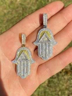 Real 925 Sterling Silver Hip Hop Hamsa Hand Masonic Pyramid Pendant Iced Diamond 17 Real 925 Sterling Silver Hip Hop Hamsa Hand Masonic Pyramid Pendant Iced Diamond -Harlem Bling Shop harlembling real 925 sterling silver hip hop hamsa hand masonic pyramid pendant iced diamond 39138.1664375532