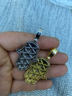 Real 925 Sterling Silver Hip Hop Hamsa Hand Masonic Pyramid Pendant Iced Diamond 18 Real 925 Sterling Silver Hip Hop Hamsa Hand Masonic Pyramid Pendant Iced Diamond -Harlem Bling Shop harlembling real 925 sterling silver hip hop hamsa hand masonic pyramid pendant iced diamond 66451.1664375426