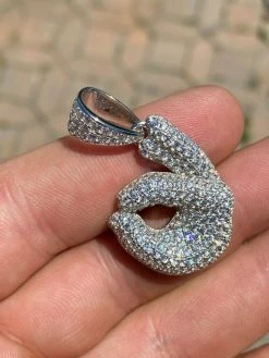 Real 925 Sterling Silver Hip Hop OK Hand Pendant Necklace Iced Diamond Emoji -Harlem Bling Shop harlembling real 925 sterling silver hip hop ok hand pendant necklace iced diamond emoji 29400.1664381422