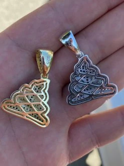 Real 925 Sterling Silver Hip Hop Poop Emoji Pendant Necklace Iced Diamond 1" 21 Real 925 Sterling Silver Hip Hop Poop Emoji Pendant Necklace Iced Diamond 1" -Harlem Bling Shop harlembling real 925 sterling silver hip hop poop emoji pendant necklace iced diamond 1 91839.1664395371