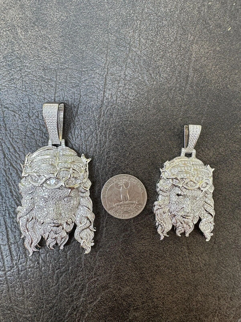 Real 925 Sterling Silver Iced Hip Hop Jesus Piece Pendant Necklace Solid Back 13 Real 925 Sterling Silver Iced Hip Hop Jesus Piece Pendant Necklace Solid Back - Image 11