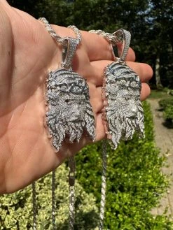 Real 925 Sterling Silver Iced Hip Hop Jesus Piece Pendant Necklace Solid Back 31 Real 925 Sterling Silver Iced Hip Hop Jesus Piece Pendant Necklace Solid Back -Harlem Bling Shop harlembling real 925 sterling silver iced hip hop jesus piece pendant necklace solid back 14370.1696386048