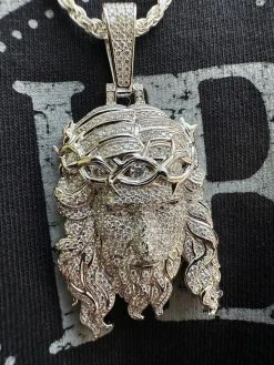 Real 925 Sterling Silver Iced Hip Hop Jesus Piece Pendant Necklace Solid Back 38 Real 925 Sterling Silver Iced Hip Hop Jesus Piece Pendant Necklace Solid Back -Harlem Bling Shop harlembling real 925 sterling silver iced hip hop jesus piece pendant necklace solid back 29312.1696386246