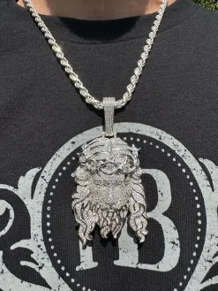Real 925 Sterling Silver Iced Hip Hop Jesus Piece Pendant Necklace Solid Back 23 Real 925 Sterling Silver Iced Hip Hop Jesus Piece Pendant Necklace Solid Back -Harlem Bling Shop harlembling real 925 sterling silver iced hip hop jesus piece pendant necklace solid back 59499.1696386000