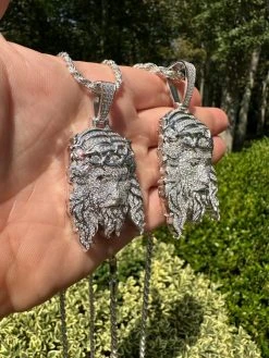 Real 925 Sterling Silver Iced Hip Hop Jesus Piece Pendant Necklace Solid Back 33 Real 925 Sterling Silver Iced Hip Hop Jesus Piece Pendant Necklace Solid Back -Harlem Bling Shop harlembling real 925 sterling silver iced hip hop jesus piece pendant necklace solid back 62728.1696386114
