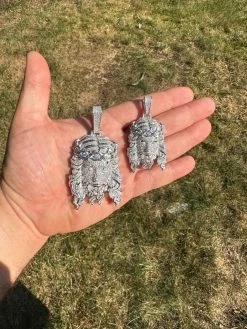 Real 925 Sterling Silver Iced Hip Hop Jesus Piece Pendant Necklace Solid Back 35 Real 925 Sterling Silver Iced Hip Hop Jesus Piece Pendant Necklace Solid Back -Harlem Bling Shop harlembling real 925 sterling silver iced hip hop jesus piece pendant necklace solid back 87423.1696386044