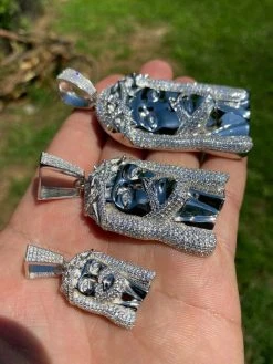 Real 925 Sterling Silver Icy Jesus Piece Flooded Out Pendant Iced Mens Necklace 33 Real 925 Sterling Silver Icy Jesus Piece Flooded Out Pendant Iced Mens Necklace -Harlem Bling Shop harlembling real 925 sterling silver icy jesus piece flooded out pendant iced mens necklace 34960.1665671758