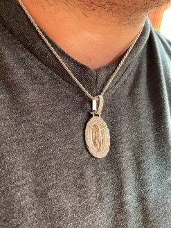 Real 925 Sterling Silver - Jesus Piece Necklace Pendant Iced Baguette Medallion 24 Real 925 Sterling Silver - Jesus Piece Necklace Pendant Iced Baguette Medallion -Harlem Bling Shop harlembling real 925 sterling silver jesus piece necklace pendant iced baguette medallion 44478.1664375500