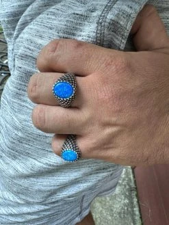 Real 925 Sterling Silver Lab Created Fire Blue Opal Gem Stone Ring Mens Ladies 34 Real 925 Sterling Silver Lab Created Fire Blue Opal Gem Stone Ring Mens Ladies -Harlem Bling Shop harlembling real 925 sterling silver lab created fire blue opal gem stone ring mens ladies 20513.1695260600