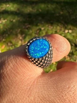 Real 925 Sterling Silver Lab Created Fire Blue Opal Gem Stone Ring Mens Ladies 25 Real 925 Sterling Silver Lab Created Fire Blue Opal Gem Stone Ring Mens Ladies -Harlem Bling Shop harlembling real 925 sterling silver lab created fire blue opal gem stone ring mens ladies 58667.1695260547