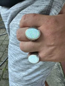 Real 925 Sterling Silver Lab Created White Fire Opal Gem Stone Ring Large Mens 41 Real 925 Sterling Silver Lab Created White Fire Opal Gem Stone Ring Large Mens -Harlem Bling Shop harlembling real 925 sterling silver lab created white fire opal gem stone ring large mens 23325.1695260557