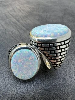 Real 925 Sterling Silver Lab Created White Fire Opal Gem Stone Ring Large Mens 24 Real 925 Sterling Silver Lab Created White Fire Opal Gem Stone Ring Large Mens -Harlem Bling Shop harlembling real 925 sterling silver lab created white fire opal gem stone ring large mens 42078.1695260550