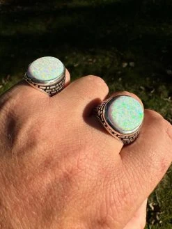 Real 925 Sterling Silver Lab Created White Fire Opal Gem Stone Ring Large Mens 34 Real 925 Sterling Silver Lab Created White Fire Opal Gem Stone Ring Large Mens -Harlem Bling Shop harlembling real 925 sterling silver lab created white fire opal gem stone ring large mens 50027.1695260560