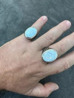 Real 925 Sterling Silver Lab Created White Fire Opal Gem Stone Ring Large Mens 28 Real 925 Sterling Silver Lab Created White Fire Opal Gem Stone Ring Large Mens -Harlem Bling Shop harlembling real 925 sterling silver lab created white fire opal gem stone ring large mens 70464.1695260574