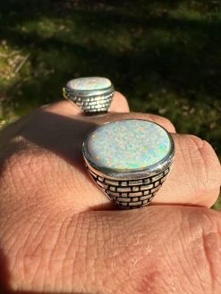 Real 925 Sterling Silver Lab Created White Fire Opal Gem Stone Ring Large Mens 32 Real 925 Sterling Silver Lab Created White Fire Opal Gem Stone Ring Large Mens -Harlem Bling Shop harlembling real 925 sterling silver lab created white fire opal gem stone ring large mens 88902.1695260585