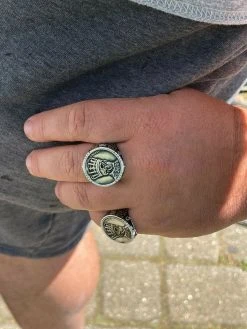 Real 925 Sterling Silver Mens Coin Ring Skull W. Crown Death King Skeleton 7-13 -Harlem Bling Shop harlembling real 925 sterling silver mens coin ring skull w crown death king skeleton 7 13 28235.1664381697