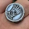 Real 925 Sterling Silver Mens Coin Ring Skull W. Crown Death King Skeleton 7-13 -Harlem Bling Shop harlembling real 925 sterling silver mens coin ring skull w crown death king skeleton 7 13 47142.1664395609