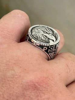 Real 925 Sterling Silver Mens Coin Ring USA Eagle American Liberty Dollar 7-13 -Harlem Bling Shop harlembling real 925 sterling silver mens coin ring usa eagle american liberty dollar 7 13 35042.1664392530