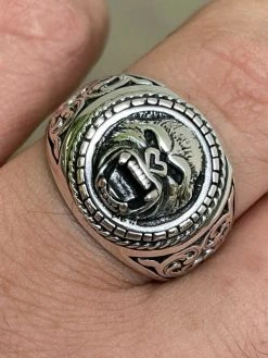 Real 925 Sterling Silver Mens Plain Gorilla Monkey Ape Ring Sz 7 8 9 10 11 12 13