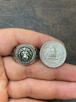 Real 925 Sterling Silver Mens Plain Lion Ring Leo Head Size 7 8 9 10 11 12 13 -Harlem Bling Shop harlembling real 925 sterling silver mens plain lion ring leo head size 7 8 9 10 11 12 13 02902.1664377423