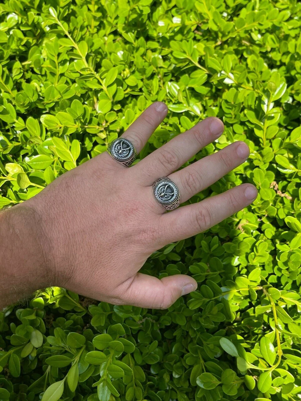 Real 925 Sterling Silver Mens Plain Owl Ring - Symbol Of Wisdom Animal Size 7-13 6 Real 925 Sterling Silver Mens Plain Owl Ring - Symbol Of Wisdom Animal Size 7-13 - Image 4