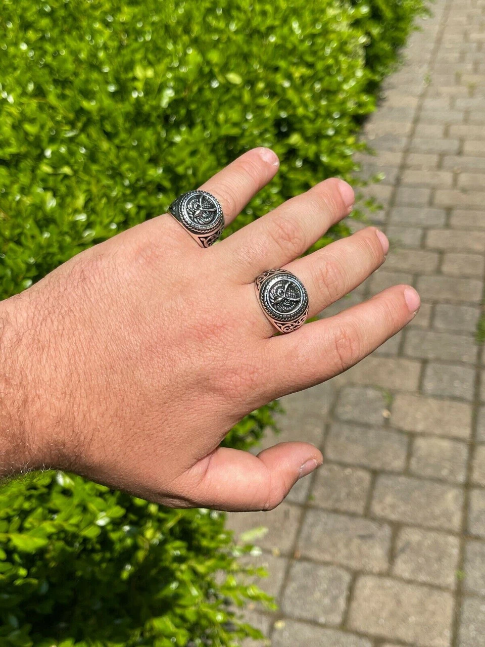 Real 925 Sterling Silver Mens Plain Owl Ring - Symbol Of Wisdom Animal Size 7-13 15 Real 925 Sterling Silver Mens Plain Owl Ring - Symbol Of Wisdom Animal Size 7-13 - Image 13